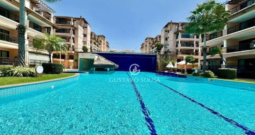 Apartamento à venda no porto das dunas 68 m2, nascente, projetado e mobiliado por apenas 649.900.