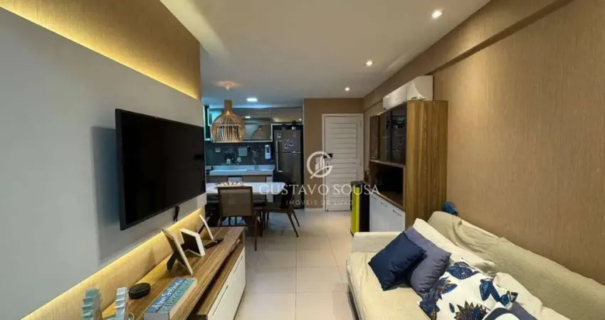 Apartamento com 2 dormitórios à venda, 57 m² por r$ 750.000 - porto das dunas