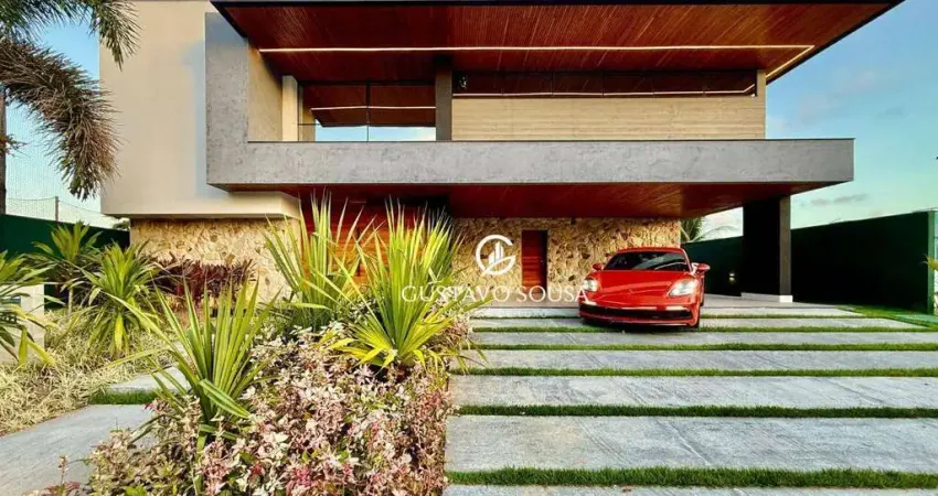 Casa com 5 dormitórios à venda por r$ 6.500.000 - alphaville fortaleza