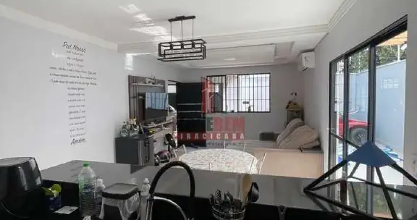 Casa térrea, com 3 dorms, sendo uma suíte. Acabamento diferenciado.
