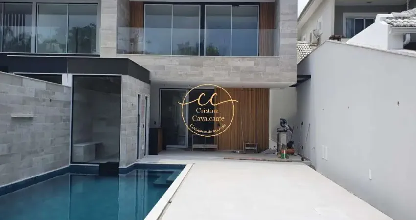 Residência exclusiva à venda: casa contemporânea triplex na barra da tijuca, rj - 4 quartos, 3 suítes, piscina e sotão