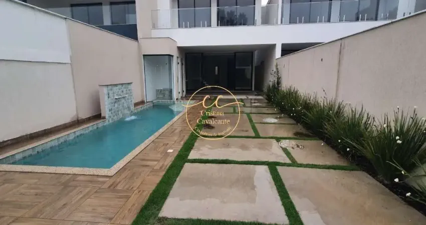 Rio mar: casa contemporânea triplex 5 suítes, 380m², piscina na barra da tijuca - rj