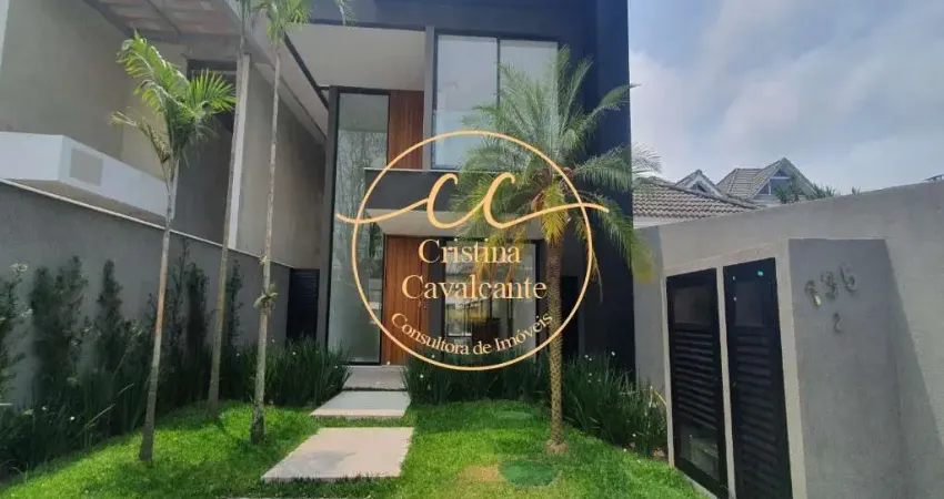 Barra/Interlagos de Itaúna - Casa contemporânea triplex à venda com 4 suítes, 350 m², piscina e sotão