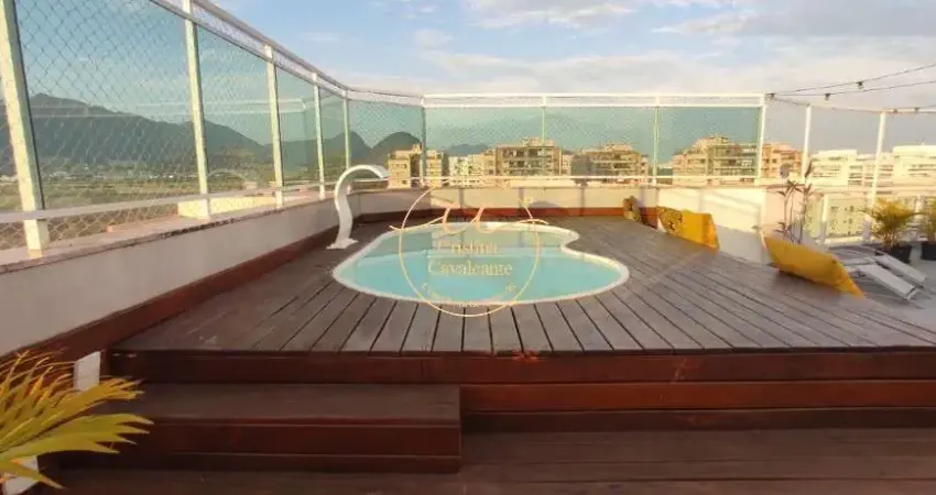 Recreio/máximo-vendo cobertura duplex 3 quartos c/ 1 suíte, 198m², 2 vagas, piscina e churrasqueira no rj