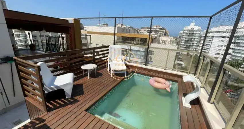 Imperdível: cobertura duplex à venda no recreio dos bandeirantes, rio de janeiro! 3 quartos, 1 suíte, 211m², 2 vagas, piscina e área gourmet.