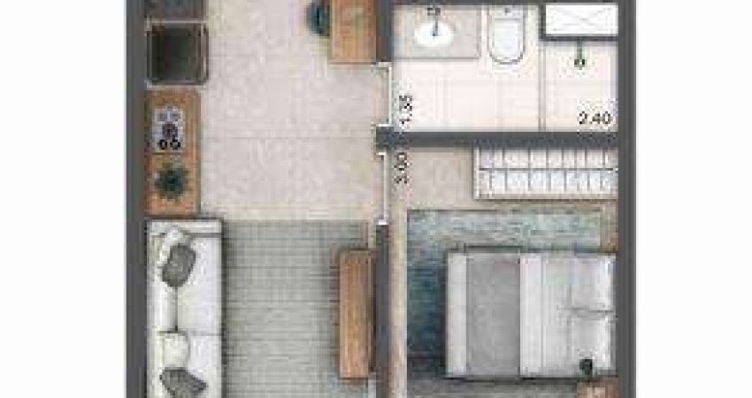 Apartamento para Venda em São Paulo, Vila Clementino, 1 dormitório, 1 banheiro, 1 vaga