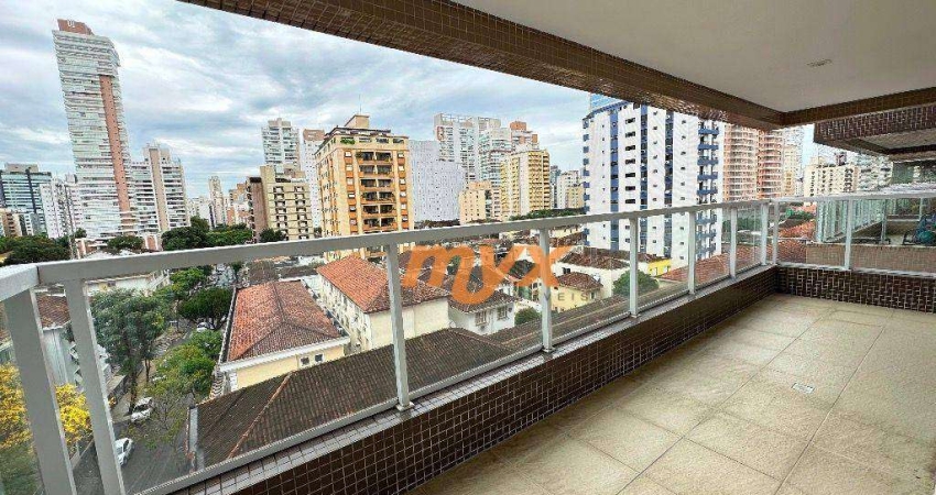 Apartamento com 1 dormitório para alugar, 76 m² por R$ 4.000,00/mês - Gonzaga - Santos/SP