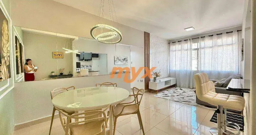 Apartamento com 2 dormitórios para alugar, 86 m² por R$ 4.500,00/mês - Boqueirão - Santos/SP