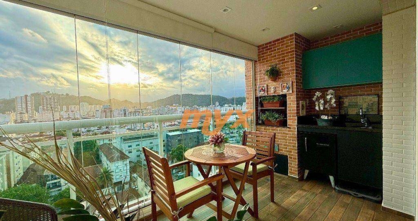 Apartamento com 3 dormitórios à venda, 109 m² por R$ 1.319.998,00 - Gonzaga - Santos/SP