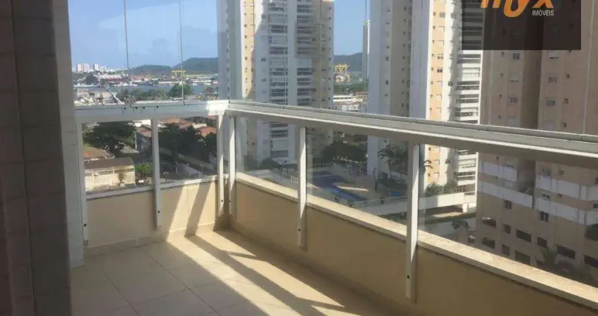 Apartamento com 3 dormitórios para alugar, 92 m² por R$ 5.300,00/mês - Ponta da Praia - Santos/SP