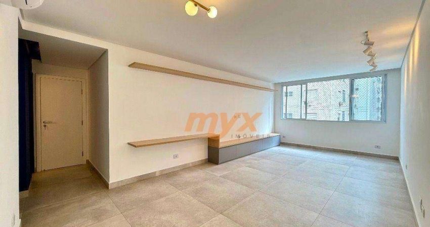 Apartamento com 3 dormitórios, 127 m² - venda por R$ 1.350.000,00 ou aluguel por R$ 9.374,17/mês - Boqueirão - Santos/SP