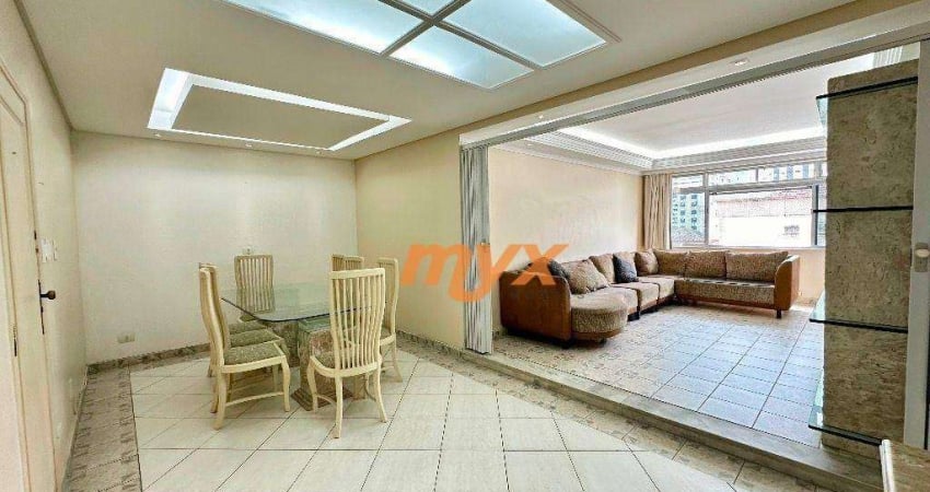 Apartamento com 2 dormitórios para alugar, 122 m² por R$ 4.600,00/mês - Aparecida - Santos/SP
