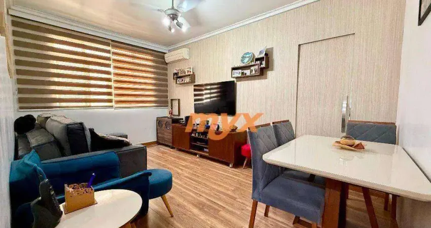 Apartamento com 2 dormitórios à venda, 70 m² por r$ 540.000,00 - embaré - santos/sp