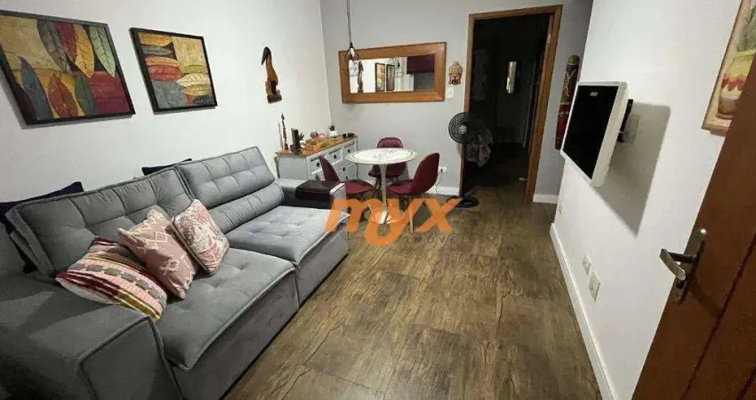 Apartamento com 1 dormitório à venda, 43 m² por r$ 450.000,00 - gonzaga - santos/sp