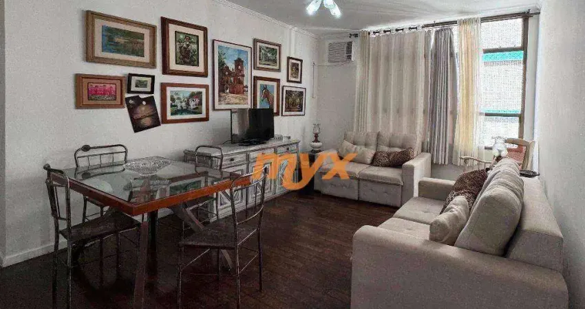 Apartamento com 2 dormitórios, 98 m² - venda por r$ 800.000,00 ou aluguel por r$ 5.717,00/mês - aparecida - santos/sp