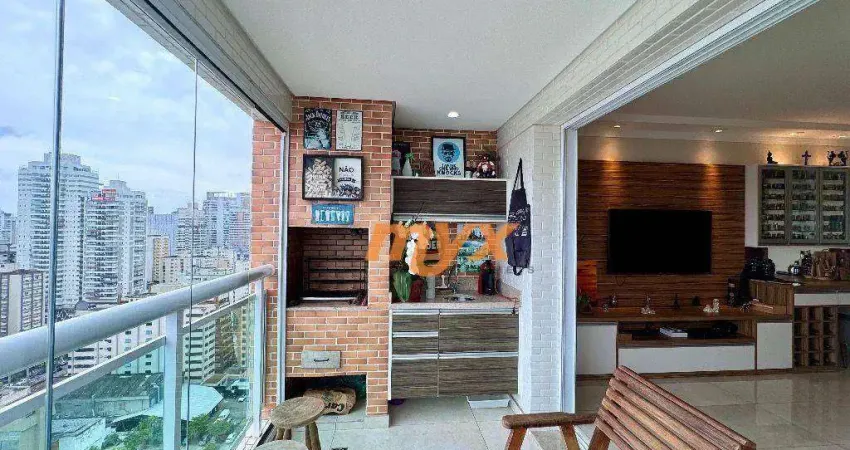 Apartamento com 3 dormitórios à venda, 109 m² por r$ 1.500.000,00 - gonzaga - santos/sp