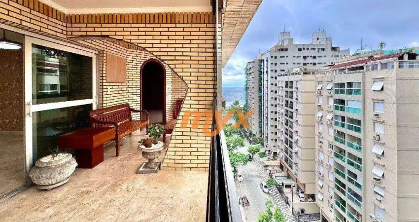 Apartamento com 4 dormitórios à venda, 268 m² por r$ 1.750.000,00 - aparecida - santos/sp