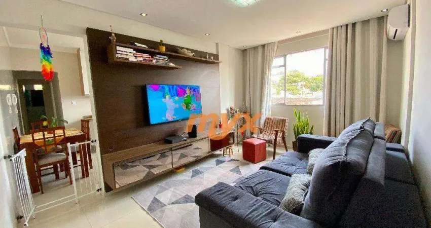 Apartamento com 2 dormitórios à venda, 75 m² por r$ 295.000,00 - vila cascatinha - são vicente/sp