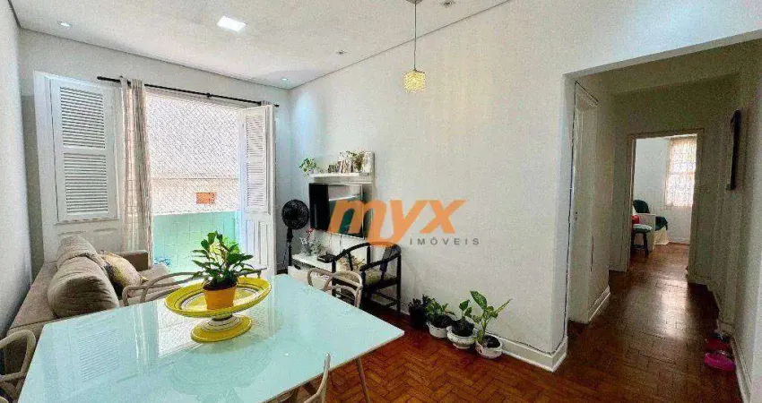Apartamento com 2 dormitórios à venda, 78 m² por r$ 410.000,00 - boqueirão - santos/sp
