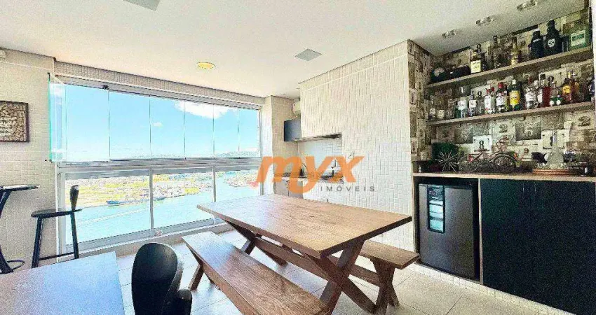 Apartamento com 3 dormitórios à venda, 189 m² por r$ 2.600.000,00 - ponta da praia - santos/sp