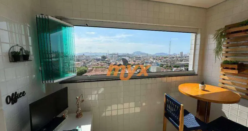 Apartamento à venda, 38 m² por r$ 410.000,00 - macuco - santos/sp