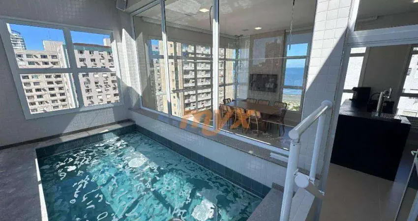 Cobertura com 3 dormitórios à venda, 158 m² por r$ 4.000.000,00 - embaré - santos/sp