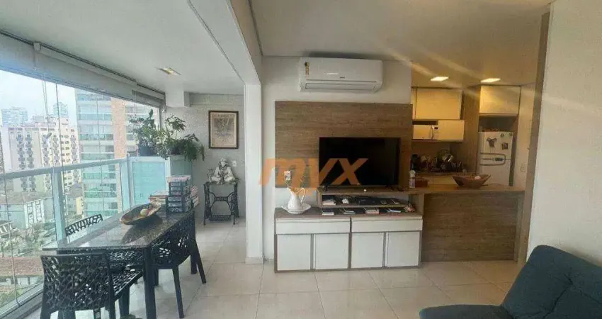 Apartamento com 1 dormitório à venda, 49 m² por r$ 650.000,00 - ponta da praia - santos/sp