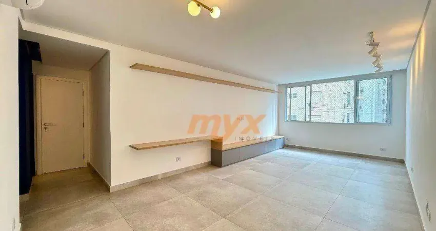 Apartamento com 3 dormitórios à venda, 127 m² por r$ 1.350.000,00 - boqueirão - santos/sp