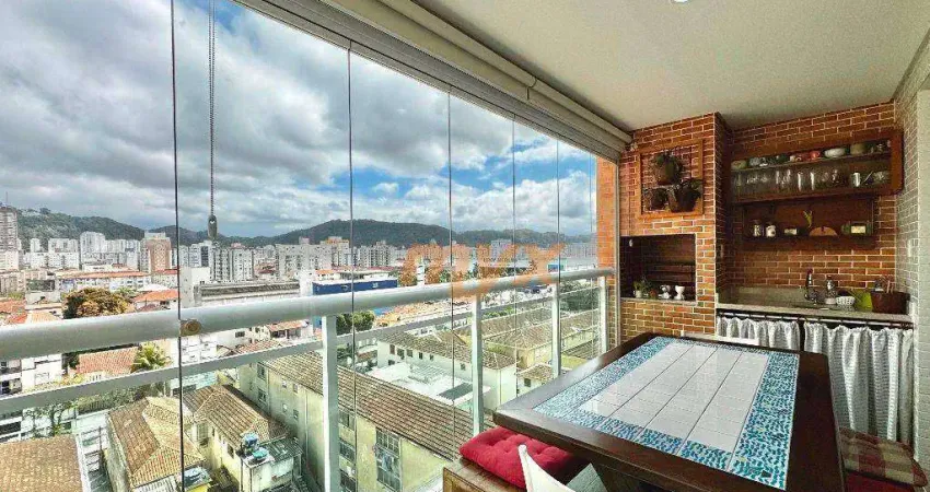 Apartamento com 3 dormitórios à venda, 109 m² por r$ 1.250.000,00 - gonzaga - santos/sp