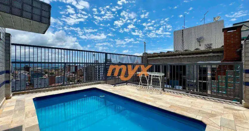 Cobertura com 2 dormitórios à venda, 180 m² por r$ 899.000,00 - embaré - santos/sp