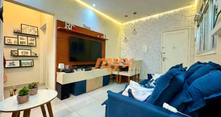 Apartamento com 2 dormitórios à venda, 65 m² por r$ 480.000,00 - aparecida - santos/sp