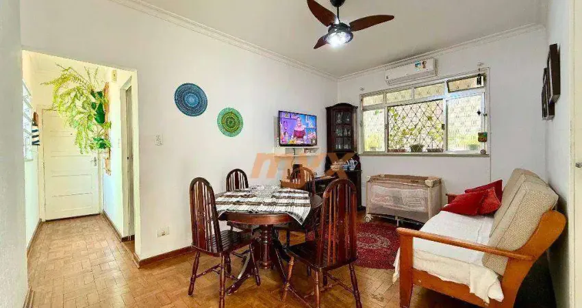 Apartamento com 2 dormitórios à venda, 67 m² por r$ 400.000,00 - gonzaga - santos/sp