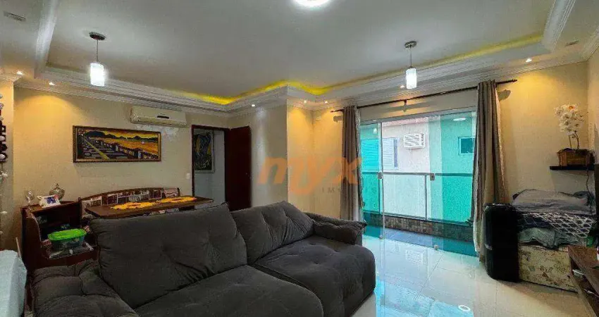 Sobrado com 3 dormitórios à venda, 116 m² por r$ 710.000,00 - marapé - santos/sp