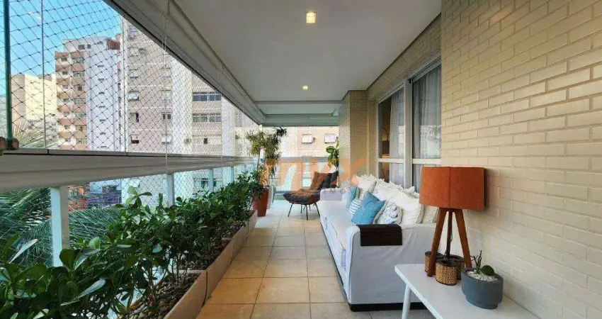 Apartamento com 4 dormitórios à venda, 234 m² por r$ 2.550.000,00 - embaré - santos/sp