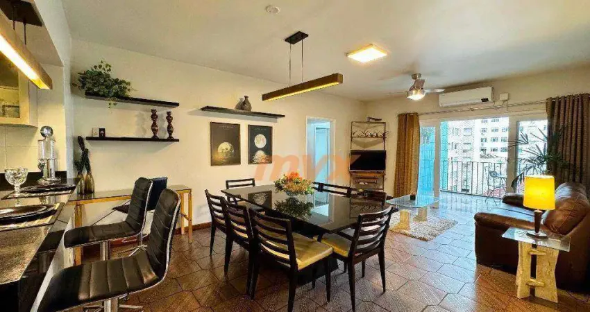 Apartamento para alugar, 114 m² por r$ 5.800,00/mês - gonzaga - santos/sp