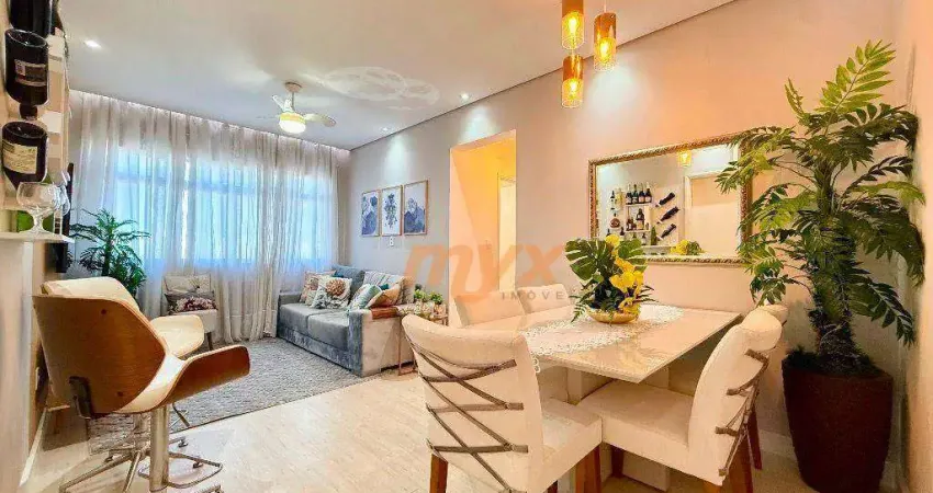 Apartamento com 2 dormitórios à venda, 84 m² por r$ 500.000,00 - marapé - santos/sp