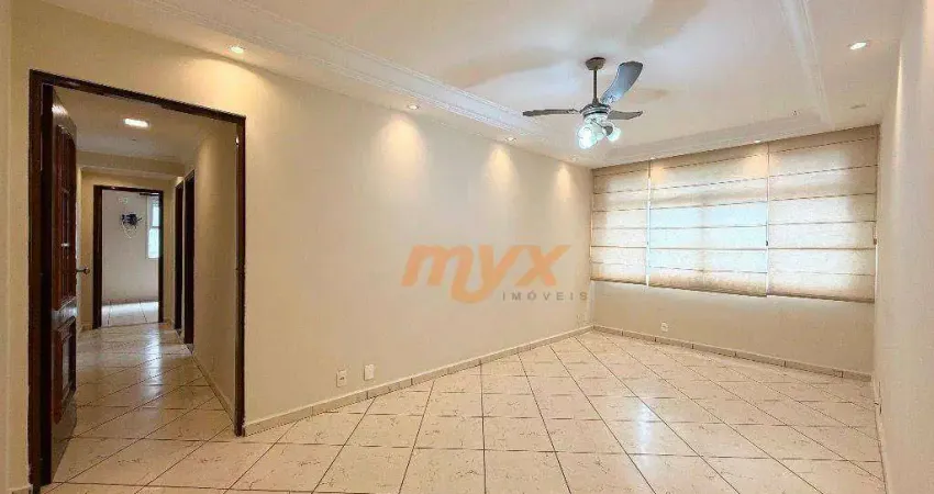 Apartamento com 2 dormitórios para alugar, 94 m² por r$ 3.980,00/mês - campo grande - santos/sp