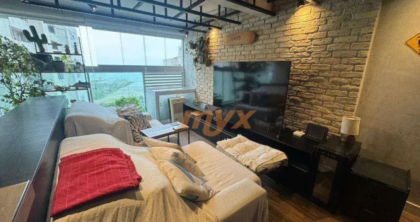 Apartamento com 2 dormitórios para alugar, 67 m² por r$ 6.000,00/mês - josé menino - santos/sp