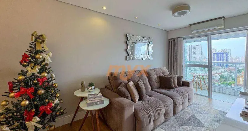 Apartamento com 2 dormitórios à venda, 76 m² por r$ 850.000,00 - embaré - santos/sp