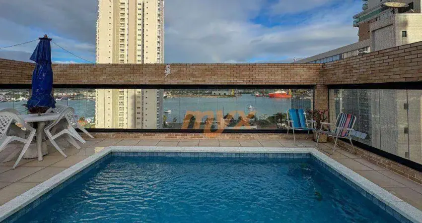 Cobertura com 3 dormitórios à venda, 280 m² por r$ 1.800.000,00 - ponta da praia - santos/sp