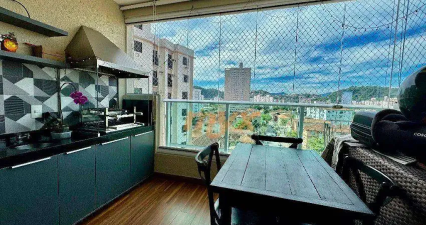 Apartamento com 2 dormitórios à venda, 64 m² por r$ 700.000,00 - campo grande - santos/sp