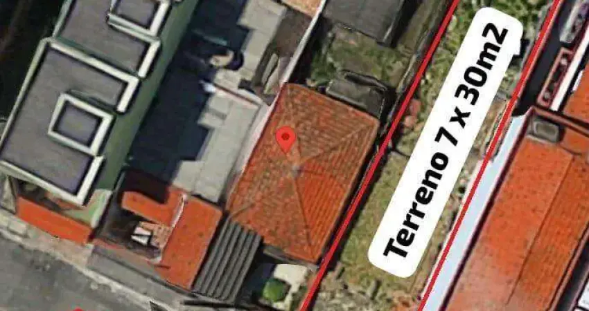 Terreno à venda na Rua Arujá, 279, Vila Curuçá, Santo André