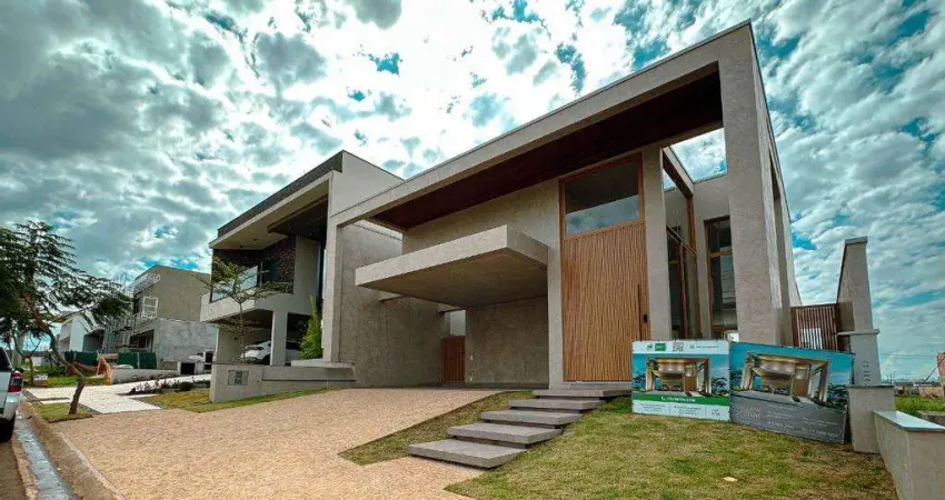 Casa à venda em paulínia, parque brasil 500, com 4 suítes, com 208.53 m², residencial santorini