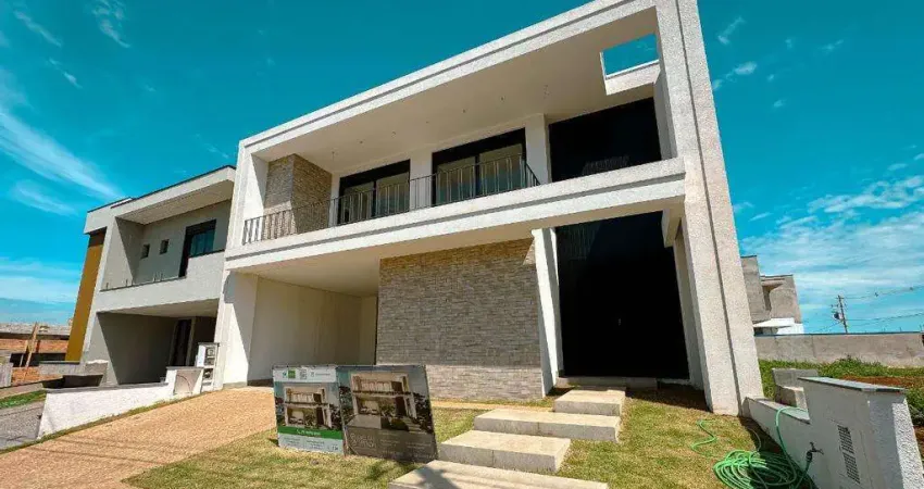 Sobrado à venda em paulínia, parque brasil 500, com 5 suítes, com 262.74 m², residencial santorini