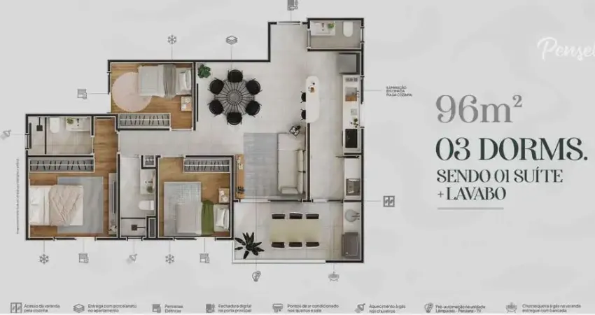 Indaiatuba - apartamento - 3 dormitórios com varanda gourmet - portinari prime