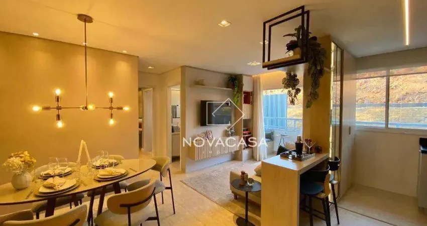 Apartamento com varanda  2 dormitórios à venda, 48 m² por R$ 386.878 - Jaraguá - Belo Horizonte/MG