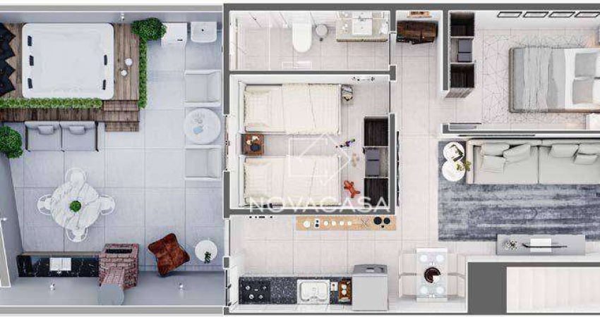 Cobertura com 3 dormitórios à venda, 109 m² por R$ 370.359 - XangriLá - Contagem/MG