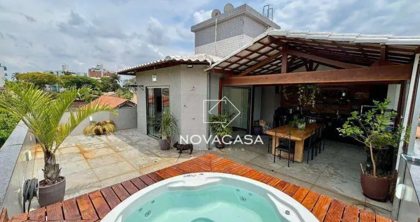 Cobertura com 3 dormitórios à venda, 160 m² por r$ 990.000,00 - itapoã - belo horizonte/mg
