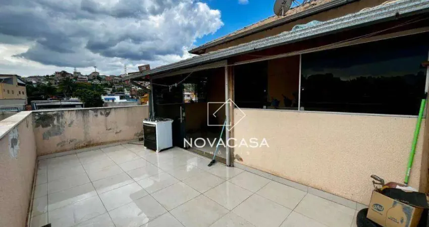 Cobertura com 2 dormitórios para alugar, 95 m² por r$ 2.396,41/mês - alvorada - sabará/mg