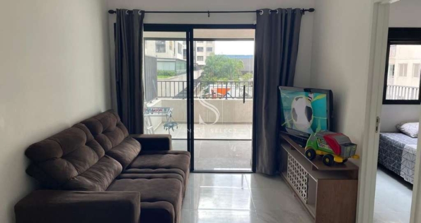 Condomínio Piscine Station Resort no Brás, Apartamento de 58m² com 1 dormitório e 1 vaga.